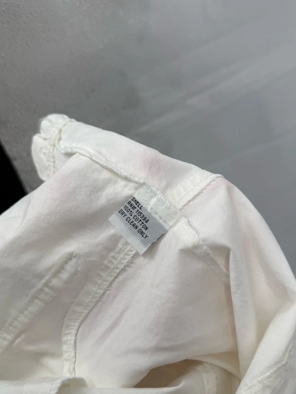 Kelly USA Vintage White Fringed Short Sleeve Blazer Cotton Cream Large